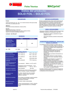 MACprint® Datos del producto: SOLID FOIL – SOLID FOIL