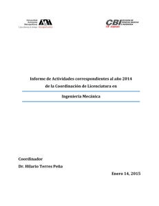 Informe anual de actividades del año 2014 - CBI