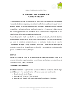 “7° summer camp january 2016” “living in english”