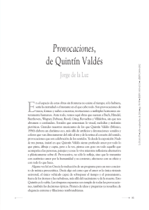 Provocaciones, de Quintín Valdés