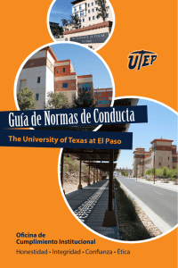 Guía de Normas de Conducta - University of Texas at El Paso