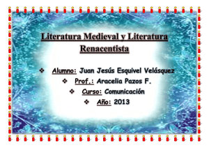 Literatura Medieval y Literatura Renacentista