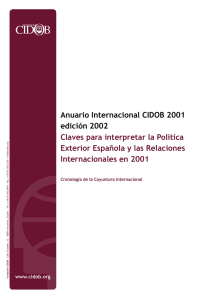 Anuario Internacional CIDOB 2001 edición 2002 Claves