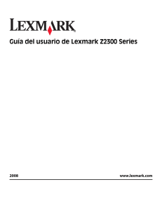 Guía del usuario de Lexmark Z2300 Series