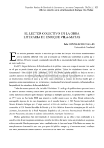 El lector colectivo en la obra literaria de Enrique Vila
