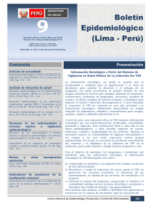 Boletín Epidemiológico (Lima - Perú)