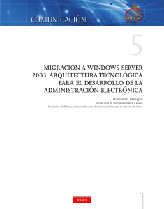 migración a windows server 2003: arquitectura tecnológica para el