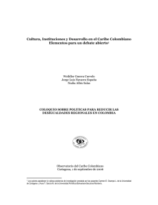 Cultura, Instituciones y Desarrollo en el Caribe Colombiano