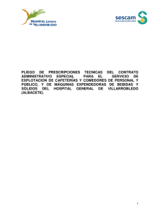 Pliego de prescripciones técnicas - Hospital General de Villarrobledo