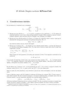 El Método Simplex mediante KPress-Calc