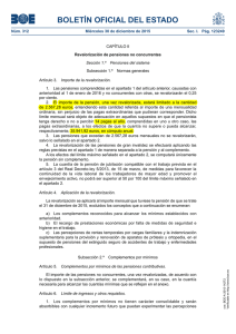 Real Decreto 1170/2015, de 29 de diciembre, sobre revalorización