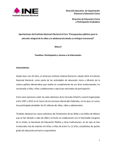 Aportaciones del Instituto Nacional Electoral (INE).