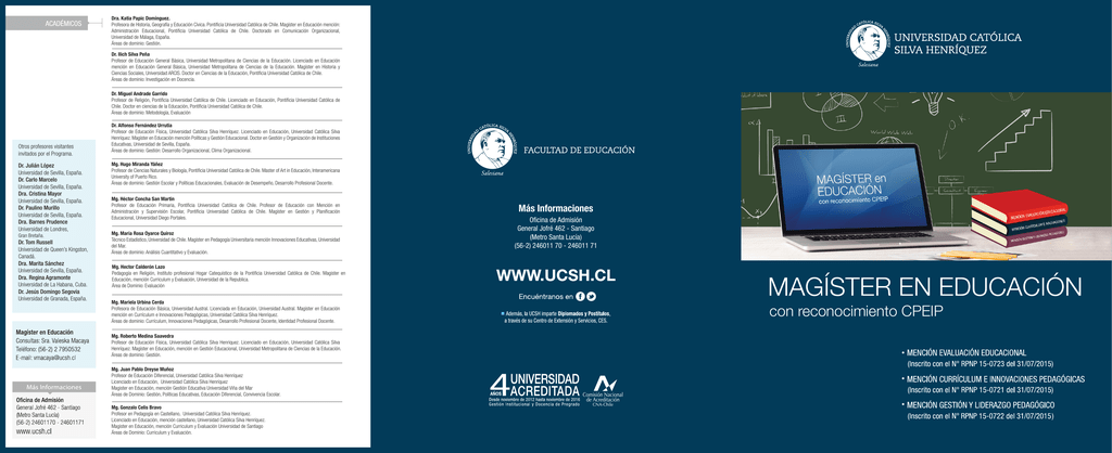 Descargar Ficha - Admisión UCSH - Universidad Católica Silva