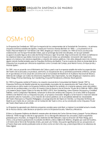 OSM+100 - Orquesta Sinfónica de Madrid