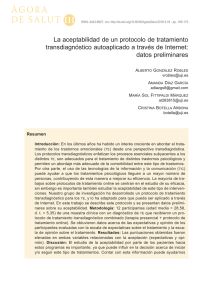 La aceptabilidad de un protocolo de tratamiento transdiagnóstico