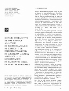 estudio comparativo de los metodos analiticos de espectroanalisis