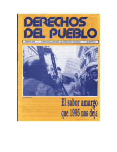 Derechos del Pueblo No. 91 – Enero 1996