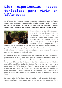 Diez experiencias nuevas turísticas para vivir en Villajoyosa