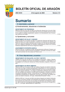 Sumario - Boletin Oficial de Aragón