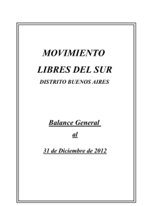 balance 2012 - Libres del Sur