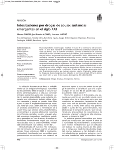 Intoxicaciones por drogas de abuso: sustancias