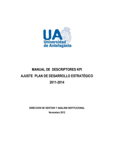 Manual de Descriptores KPI PDE 2011-2014 - Inicio