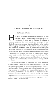 La política internacional de Felipe II
