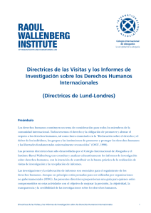 Directrices de las Visitas y los Informes de Investigación sobre los