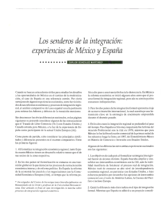 Los senderos de la integración.· experiencias de México y España