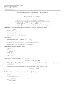 Guía de cálculo 2 logaritno, exponencial e