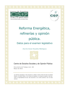Reforma Energética, refinerías y opinión pública. Datos para el