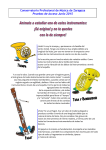 Instrumentos menos conocidos - Conservatorio Profesional de