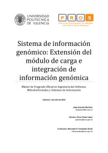 Sistema de información genómico: Extensión del