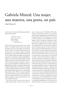 Gabriela Mistral: Una mujer, una maestra, una poeta, un país