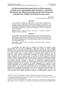 «IL DIVOTISSIMO SIGNOR CONTE DI PEGNARANDA, VICERÉ