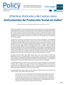 ¿Prácticas Anticasta y de Cuotas como Instrumentos de Protección