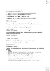 ceftriaxona ges (2 g 1 vial) - Agencia Española de Medicamentos y