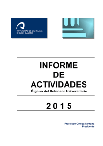 Informe Anual del DU 2015 - Universidad de Las Palmas de Gran