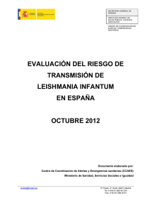 evaluación del riesgo de transmisión de leishmania infantum en