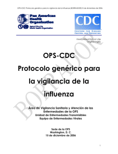 OPS-CDC Protocolo genérico para la vigilancia de la influenza