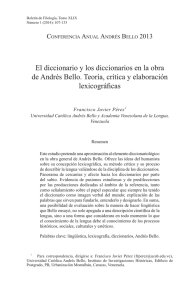 El diccionario y los diccionarios en la obra de Andrés