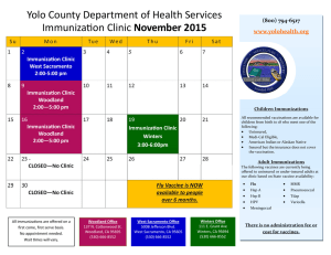 Yolo County Department of Health Services Immunizaon Clinic