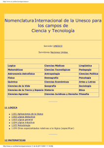 NomenclaturaInternacional de la Unesco para los campos de