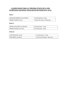 clasificados para la tercera etapa de la xiii olimpiada nacional