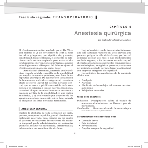 Capítulo 8: Anestesia quirúrgica
