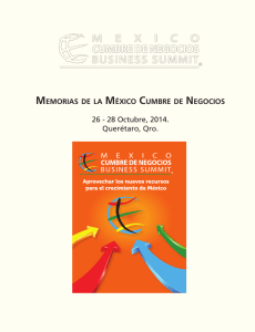 Int Memorias 2014 D.indd - México Cumbre de Negocios