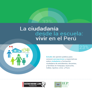 La ciudadanía desde la escuela: vivir en el Perú