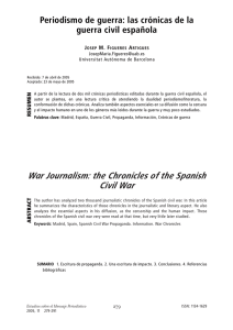 Periodismo de guerra: las crónicas de la guerra civil española
