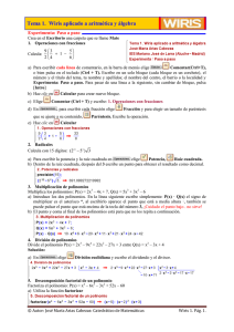 1. PDF: Wiris aplicado a aritmética y álgebra