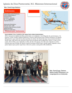 Indonesia - Dpto. Misiones Internacional